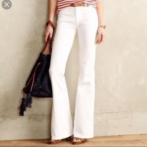 Banana republic corduroy flare white pants